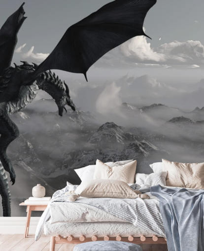 flying and roaring dragon over mountains wallpaper flying and roaring dragon over mountains wallpaper