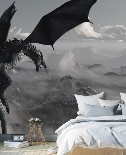 flying and roaring dragon over mountains wallpaper flying and roaring dragon over mountains wallpaper