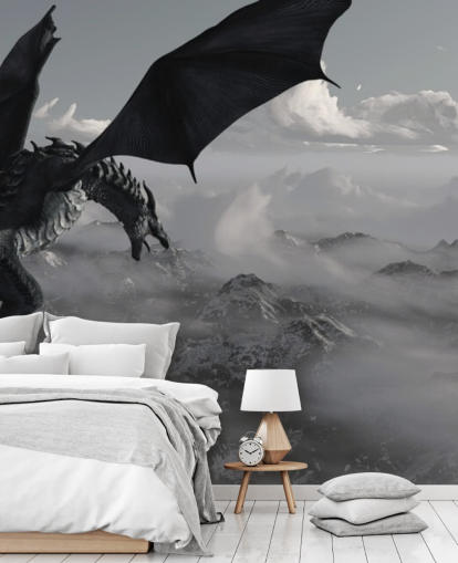 flying and roaring dragon over mountains wallpaper flying and roaring dragon over mountains wallpaper