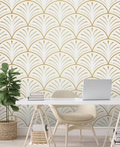 white and gold toned shells wallpaper white and gold toned shells wallpaper