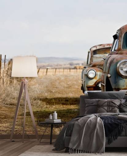 Papel de Parede Vintage Derelict Cars