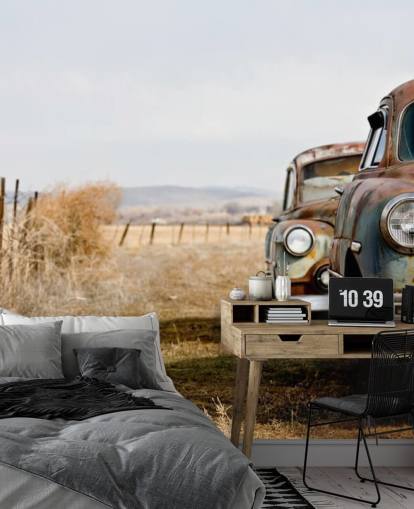 Vintage Derelict Cars Wallpaper