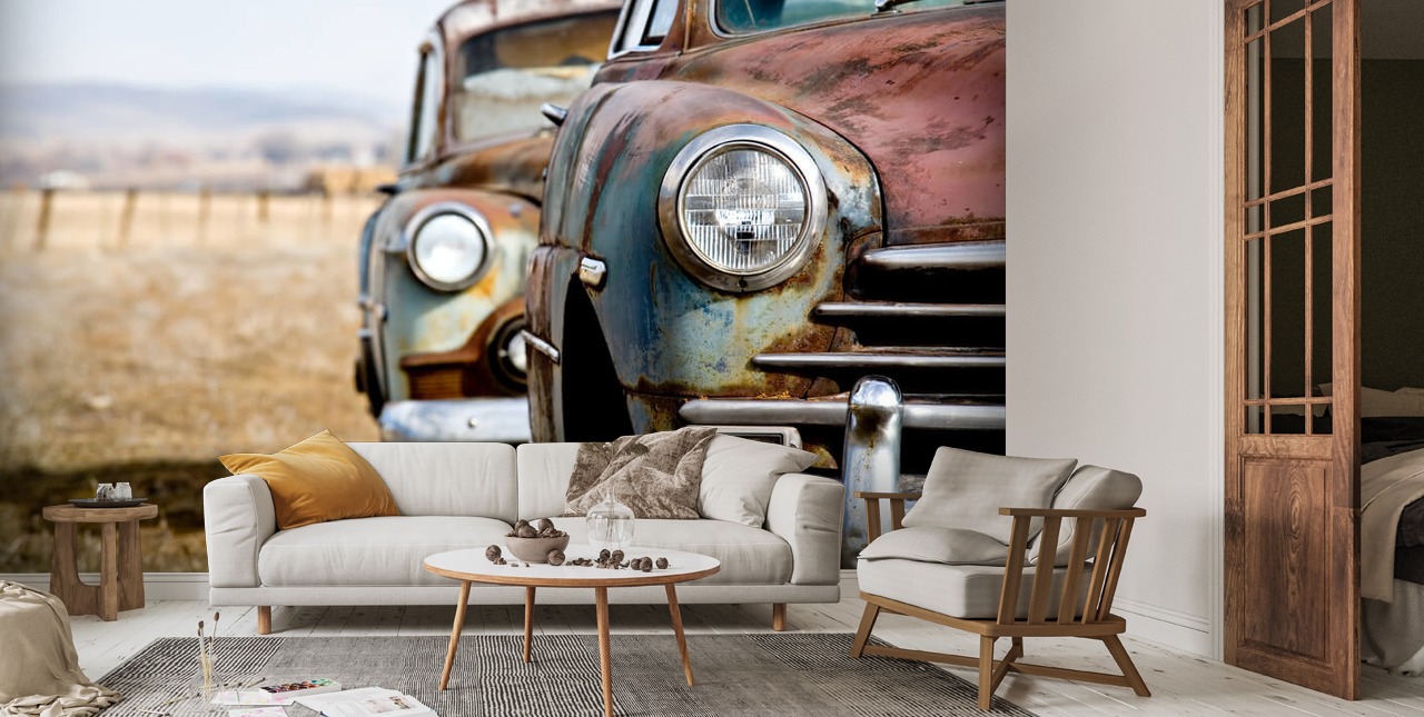 American Vintage Cars Wall Mural | Wallsauce NO