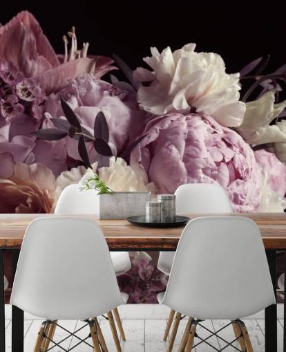 photo of pastel toned bouquet on black background wallpaper photo of pastel toned bouquet on black background wallpaper