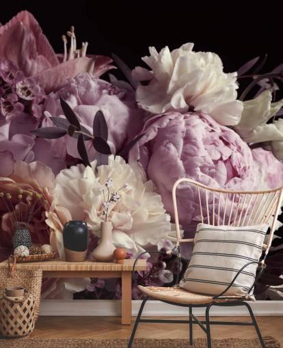 photo of pastel toned bouquet on black background wallpaper photo of pastel toned bouquet on black background wallpaper