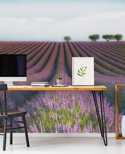 Papel de Parede Linhas de Lavanda