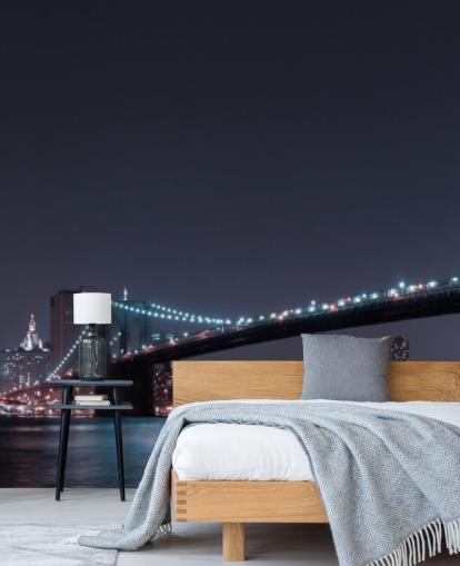 Manhattan Skyline ja Brooklyn Bridge -seinämaalaus