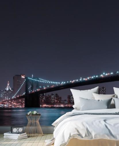 Mural de pared Horizonte de Manhattan y puente de Brooklyn