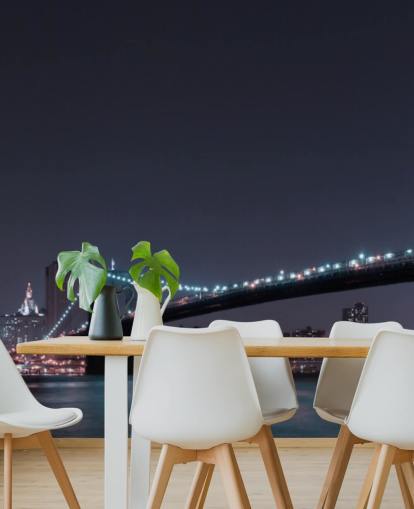 Manhattan Skyline and Brooklyn Bridge Wall Mural