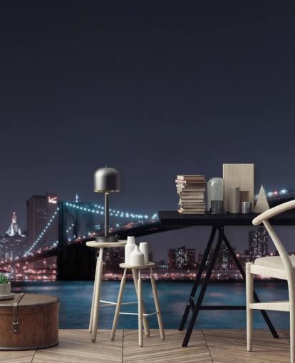Decorazione murale con skyline di Manhattan e ponte di Brooklyn Decorazione murale con skyline di Manhattan e ponte di Brooklyn
