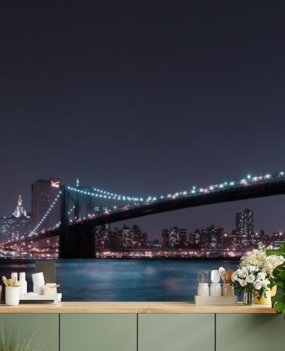 Mural de pared Horizonte de Manhattan y puente de Brooklyn