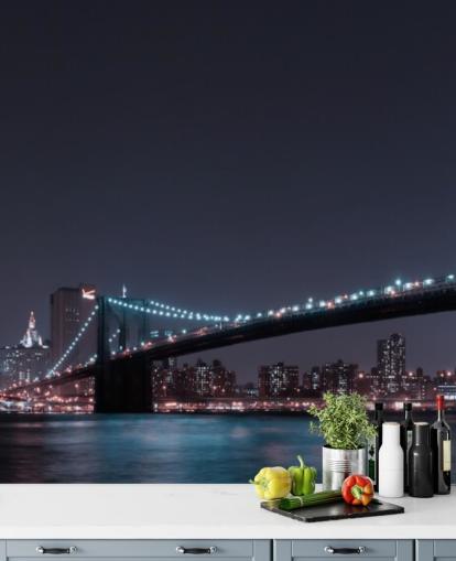 Mural de pared Horizonte de Manhattan y puente de Brooklyn