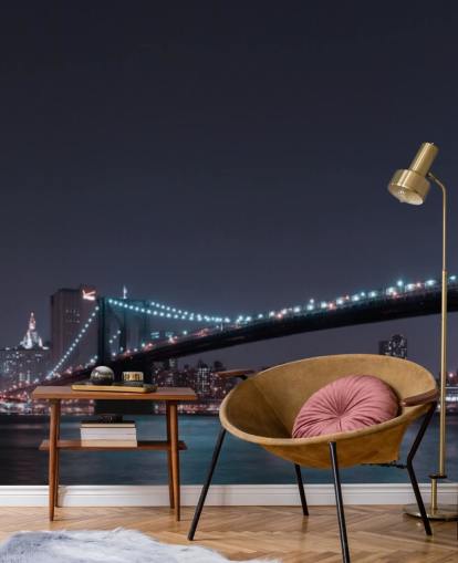 Manhattan Skyline and Brooklyn Bridge Wall Mural Manhattan Skyline and Brooklyn Bridge Wall Mural