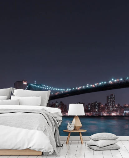 Skyline von Manhattan und Brooklyn Bridge Wandgemälde Skyline von Manhattan und Brooklyn Bridge Wandgemälde