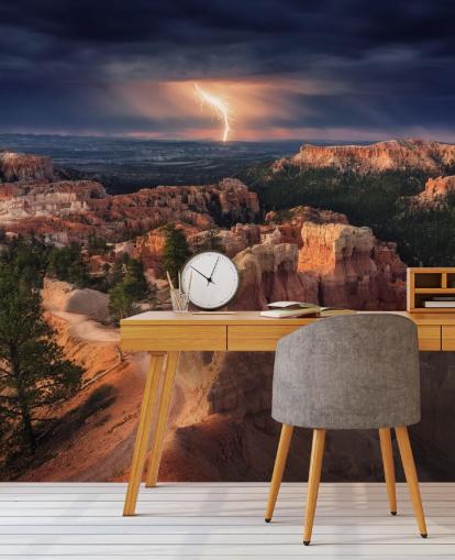 Blitz über dem Bryce Canyon Mountain Hintergrundbild