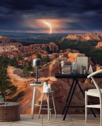 Blitz über dem Bryce Canyon Mountain Hintergrundbild