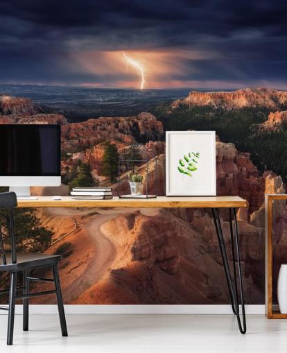 Lightning over Bryce Canyon Mountain Wallpaper Lightning over Bryce Canyon Mountain Wallpaper