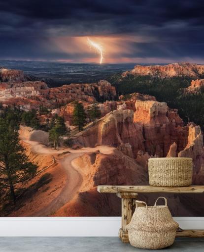 Lightning over Bryce Canyon Mountain Wallpaper