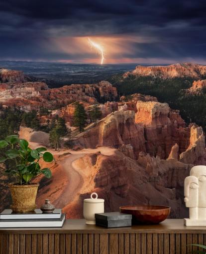 Lightning over Bryce Canyon Mountain Wallpaper