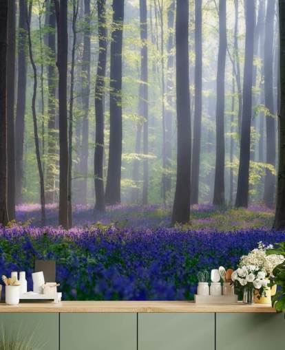 tåget bluebell skov tapet tåget bluebell skov tapet