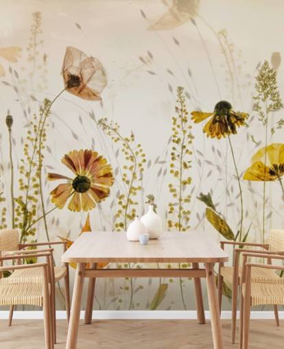 murale con fiori che crescono murale con fiori che crescono