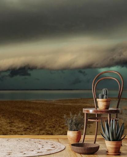 cloudy sky over panoramic view of a beach wallpaper cloudy sky over panoramic view of a beach wallpaper