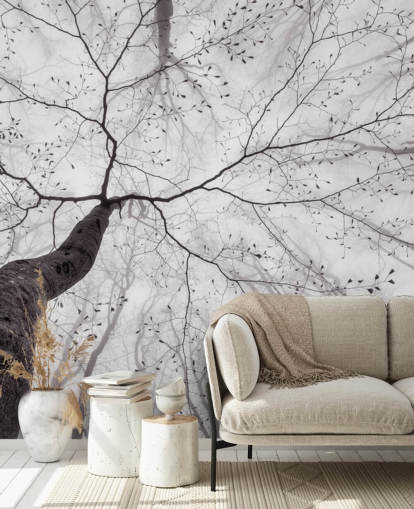 zwart-witte boomweergave vanaf het grondbehang zwart-witte boomweergave vanaf het grondbehang