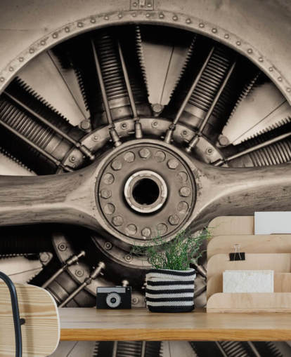 Vintage Propeller Aircraft Engine Aeroplane Wallpaper