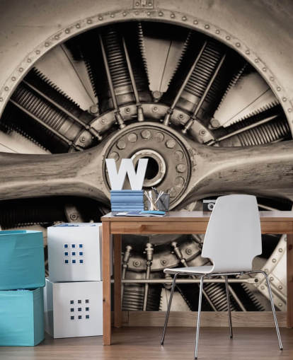 Vintage fly Propell Nærbilde Bakgrunn