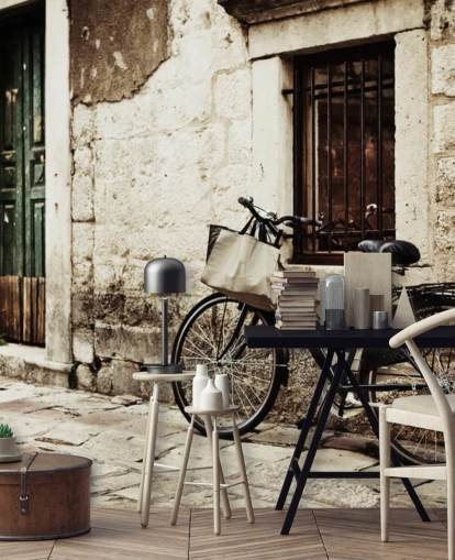 Papel pintado Bicicleta apoyada en la pared