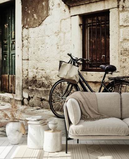 Bicycle Leaning on Wall Wallpaper