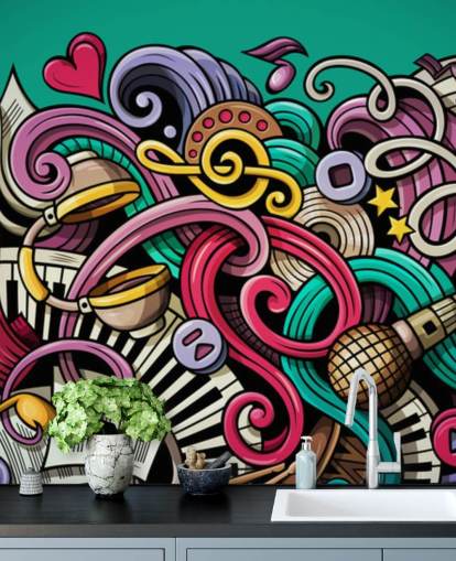colourful instrument graffiti wallpaper colourful instrument graffiti wallpaper