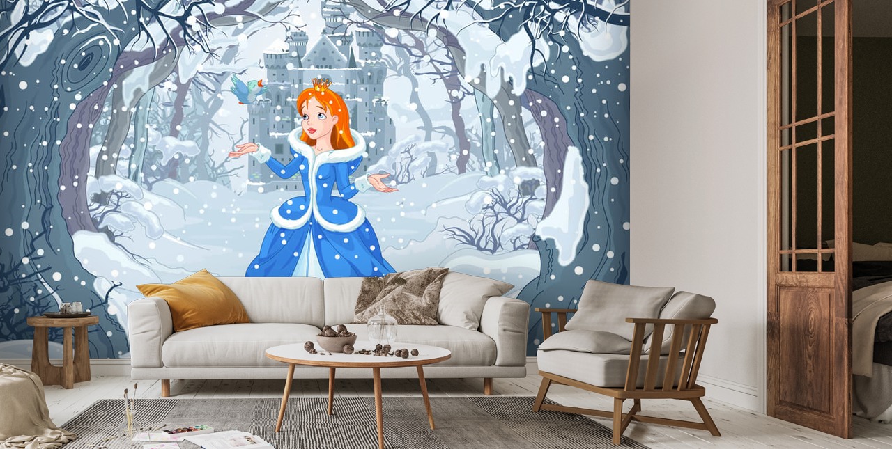 Snow Princess Blue Snow Princess Wallpaper | Wallsauce US