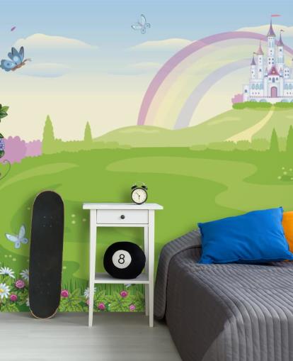 prinsespaleis in sprookjesland behang