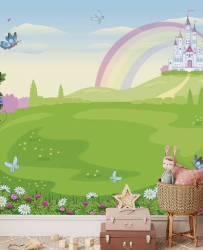 prinsespaleis in sprookjesland behang