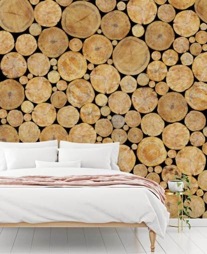 Log Pile behang Log Pile behang