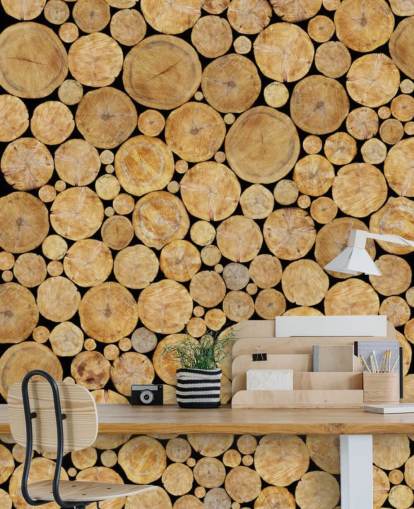 Log Pile behang Log Pile behang