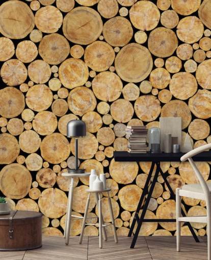 Papier peint Log Pile