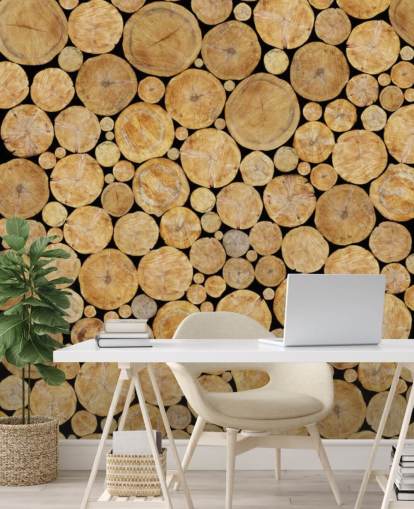 Papier peint Log Pile