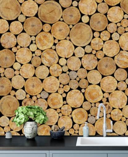 Log Pile behang