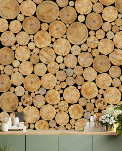Log Pile Wallpaper