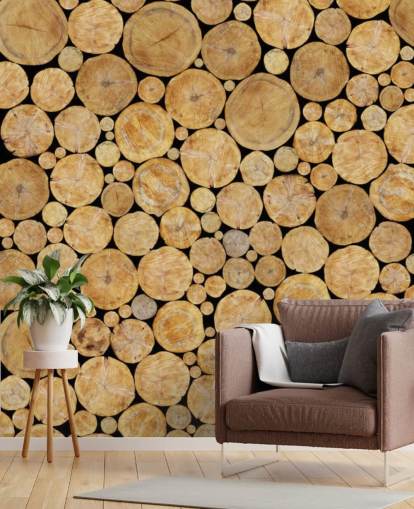 Log Pile Wallpaper