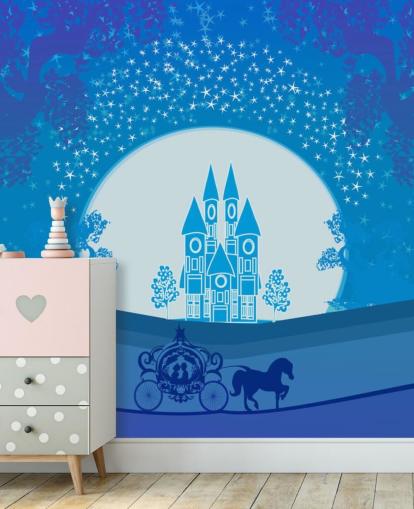 carta da parati Blue Palace e Cinderella Pumpkin Carriage