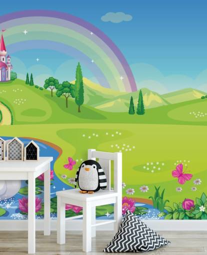 Prinzessin Palace, Schwan und Regenbogen Tapete