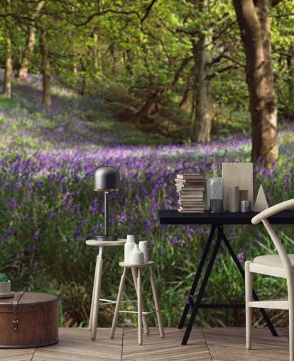 texas bluebell skog tapet