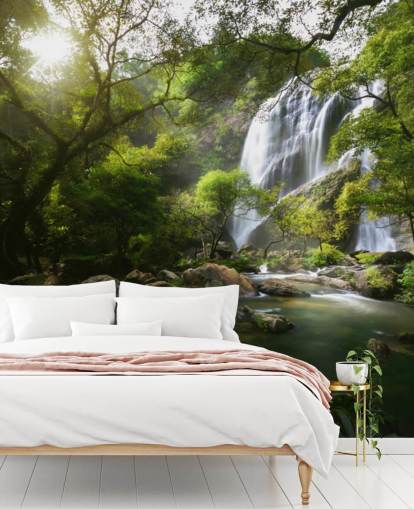 cachoeira da montanha e papel de parede da foto