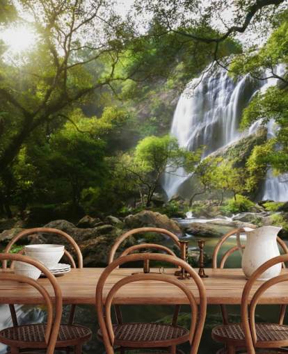 cachoeira da montanha e papel de parede da foto cachoeira da montanha e papel de parede da foto