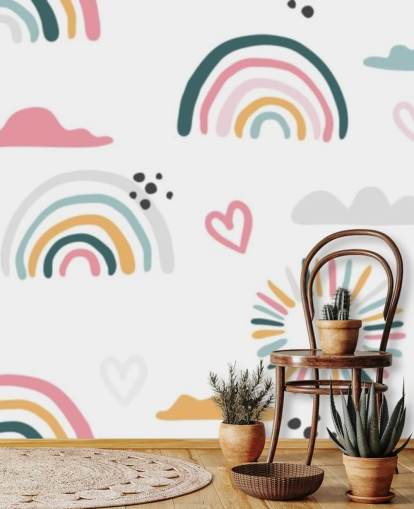 fondo de pantalla pastel Rainbow Doodles fondo de pantalla pastel Rainbow Doodles