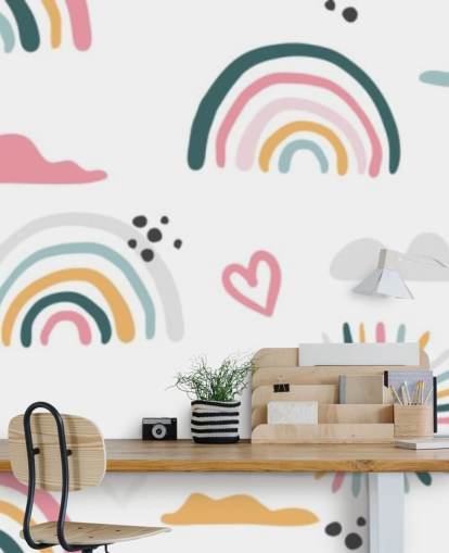 fondo de pantalla pastel Rainbow Doodles fondo de pantalla pastel Rainbow Doodles