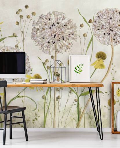 yellow daisies and white flowers wallpaper